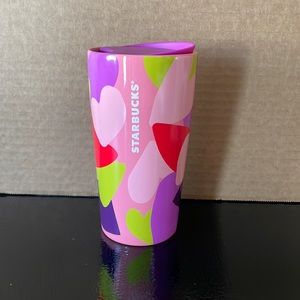 Starbucks 2022 Valentine Hearts Double Wall Ceramic Travel Tumbler 12 oz